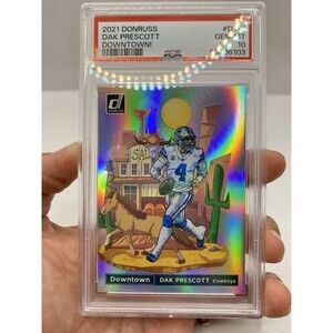 Dak Prescott Downtown PSA 10 GEM MINT 2021 Panini Donruss SSP Dallas cowboys QB